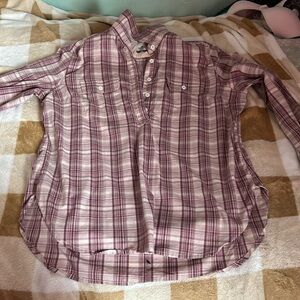 plaid button down shirt